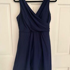 Lands' End Women's Navy One-Piece Swimsuit Dress